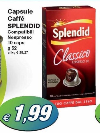 Prix Quality Splendid Capsule Caffè 10 caps 52 g offerta