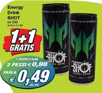 Prix Quality Shot Energy Drink 250 ml offerta