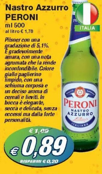 Prix Quality Peroni Nastro Azzurro 500 ml offerta