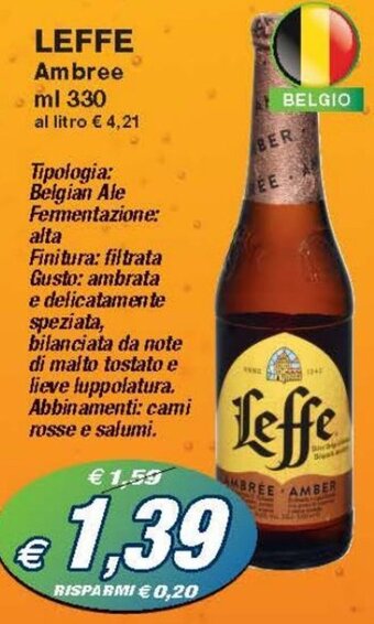 Prix Quality Leffe Ambree 330 ml offerta