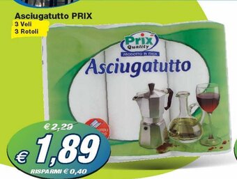 Prix Quality Prix Asciugatutto 3 Veli 3 Rotoli offerta