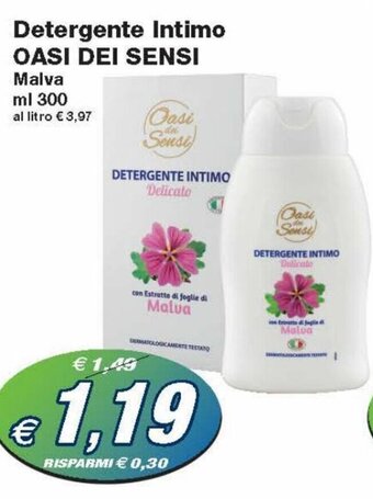 Prix Quality Oasi Dei Sensi Detergente Intimo 300 ml offerta