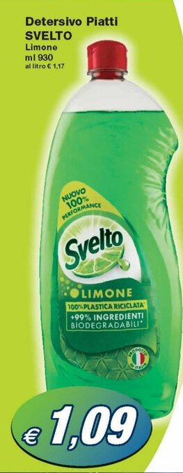 Prix Quality Svelto Detersivo Piatti Limone 930 ml offerta