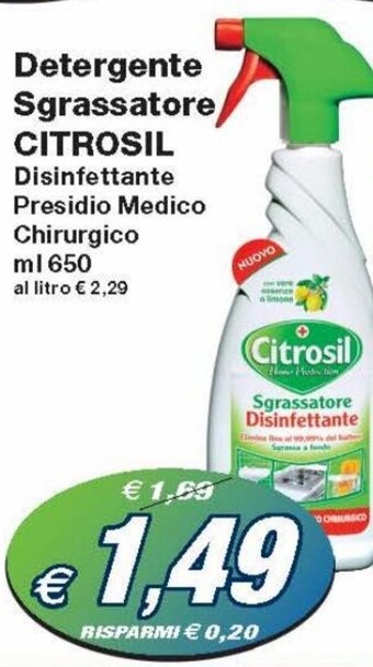 Prix Quality Citrosil Detergente Sgrassatore 650 ml offerta
