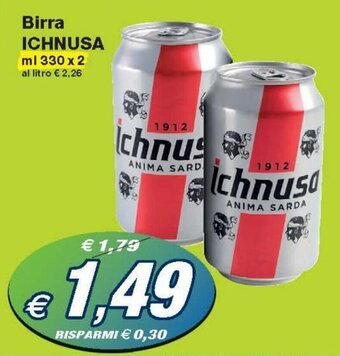 Prix Quality Ichnusa Birra 330 ml x 2 offerta