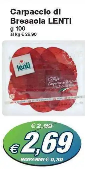 Lenti Carpaccio di Bresaola 100 g