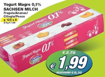 Prix Quality Sachsen Milch Yogurt Magro 0,1% 125 g x 8 offerta