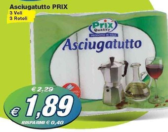 Prix Quality Prix Asciugatutto 3 Veli 3 Rotoli offerta