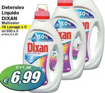 Prix Quality Dixan Detersivo Liquido Multicolor 19 Lavaggi x 3 950 ml x 3 offerta