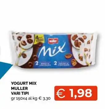 Mercatò Müller Yogurt Mix vari tipi 150 gr x 4 offerta