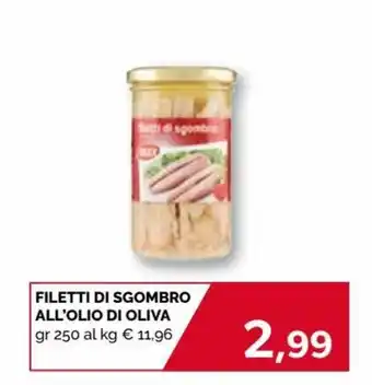 Mercatò Filetti di sgombro all'olio di oliva 250 gr offerta