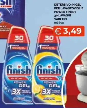 Mercatò Finish Power Detersivo in gel per lavastoviglie 30 lavaggi vari tipi 600 ml offerta