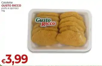 Gusto Ricco Cotolette pollo e spinaci 1 kg