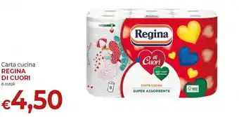 Supermercati Nonna Isa Regina di Cuori Carta cucina 6 rotoli offerta
