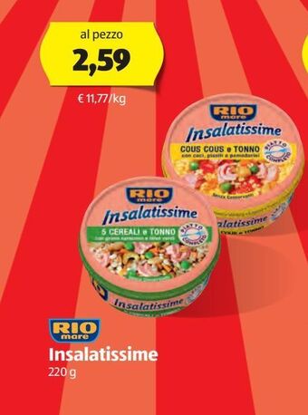 ALDI Insalatissime rio mare offerta