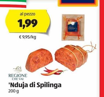 ALDI 'nduja di spilinga offerta