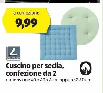 ALDI Cuscino per sedia, confezione da 2 offerta