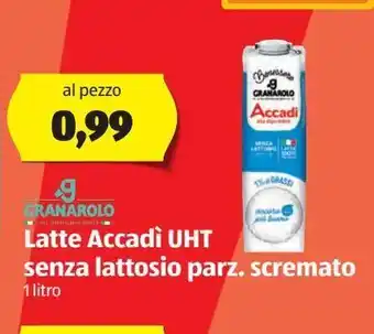 ALDI Latte accadì uht senza lattosio parzialmente scremato offerta