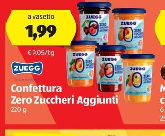 ALDI Confettura zero zuccheri aggiunti offerta