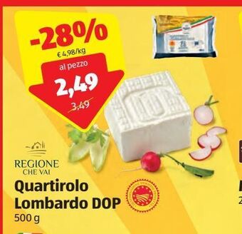 ALDI Quartirolo lombardo dop offerta