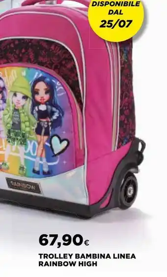 Trolley bambina linea rainbow high