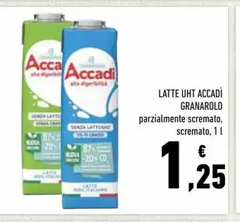 Conad Latte uht accadì granarolo parzialmente scremato, scremato offerta