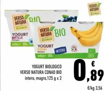 Conad Yogurt biologico verso natura conad bio offerta