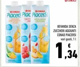 Conad Bevanda senza zuccheri aggiunti conad piacersi offerta