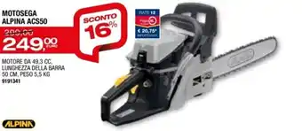 Bricofer Alpina Motosega ACS50 offerta