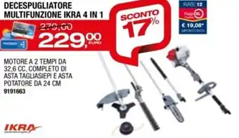 Bricofer Ikra Decespugliatore Multifunzione 4 in 1 offerta