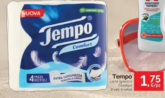 Prodet Tempo carta igienica Comfort 2 veli 4 rotoli offerta
