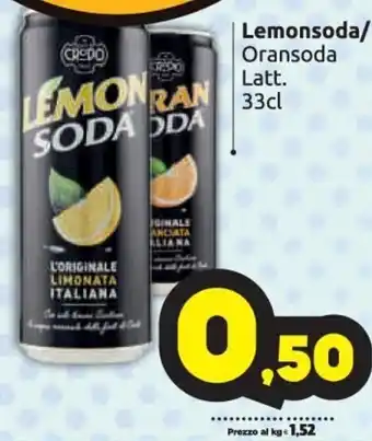 Lemonsoda/Oransoda latt. 33 cl