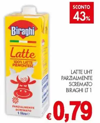 PrestoFresco Biraghi Latte UHT Parzialmente Scremato lt 1 offerta