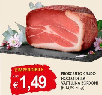 PrestoFresco Prosciutto Crudo Fiocco Della Valtellina Bordoni offerta