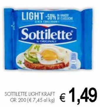 PrestoFresco Sottilette Light Kraft gr 200 offerta