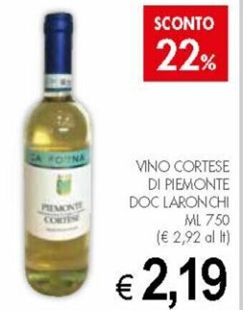 Vino Cortese di Piemonte Doc Laronchi ml 750