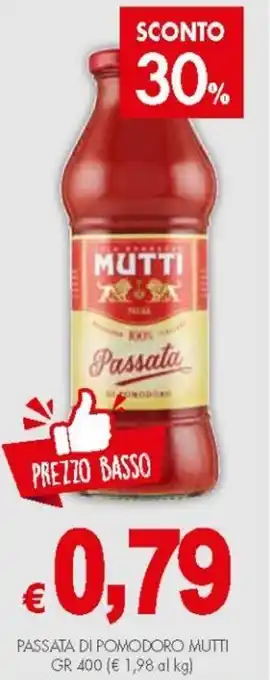 PrestoFresco Mutti Passata di Pomodoro gr 400 offerta