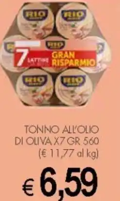 PrestoFresco Tonno all'olio di oliva x7 gr 560 offerta