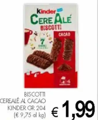 Kinder Biscotti Cerealé al Cacao gr 204