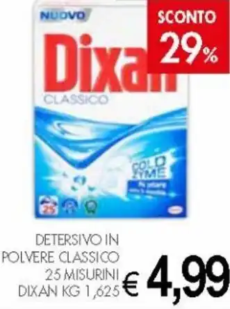 PrestoFresco Dixan Detersivo in Polvere Classico 25 Misurini kg 1,625 offerta