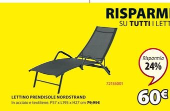 Lettino prendisole