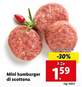 Lidl Mini hamburger di scottona offerta