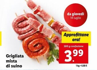 Lidl Grigliata mista di suino offerta