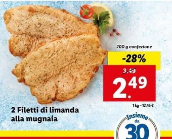 Lidl 2 filetti di limanda alla mugnaia offerta