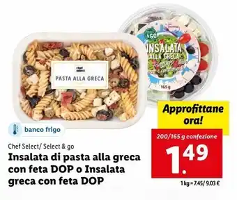 Lidl Insalata di pasta alla greca con feta dop o insalata greca con feta dop offerta