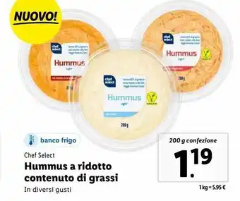 Lidl Hummus a ridotto contenuto di grassi offerta