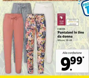 Pantaloni in lino da donna