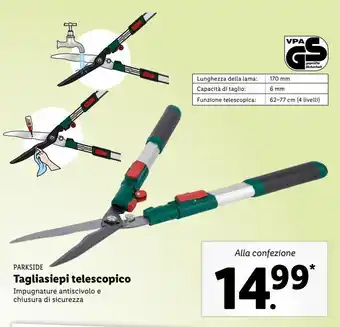 Lidl Tagliasiepi telescopico offerta