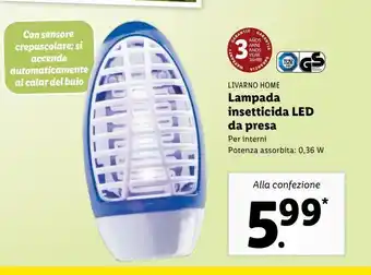 Lampada insetticida led da presa