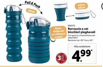 Lidl Borraccia o set bicchieri pieghevoli offerta
